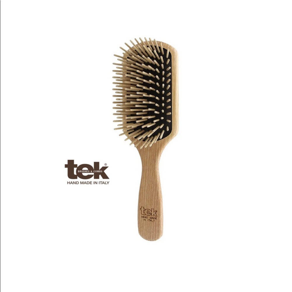 TEK Italy Wooden Paddle brush with long pins